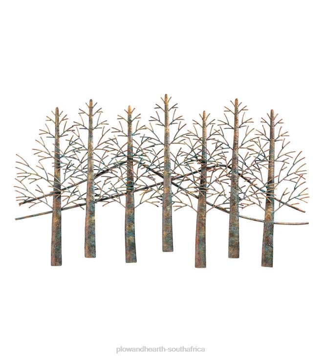Houseware Plow & Hearth Indoor/Outdoor Handmade Metal Trees and Mountains Wall Art NFLB1504