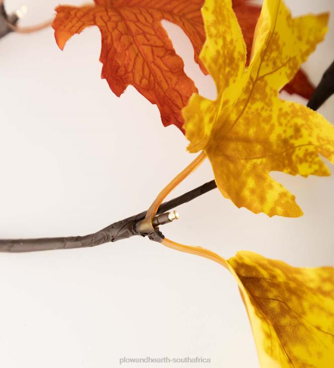 Houseware Plow & Hearth Indoor/Outdoor Lighted Mixed Oak Leaf Garland NFLB1581
