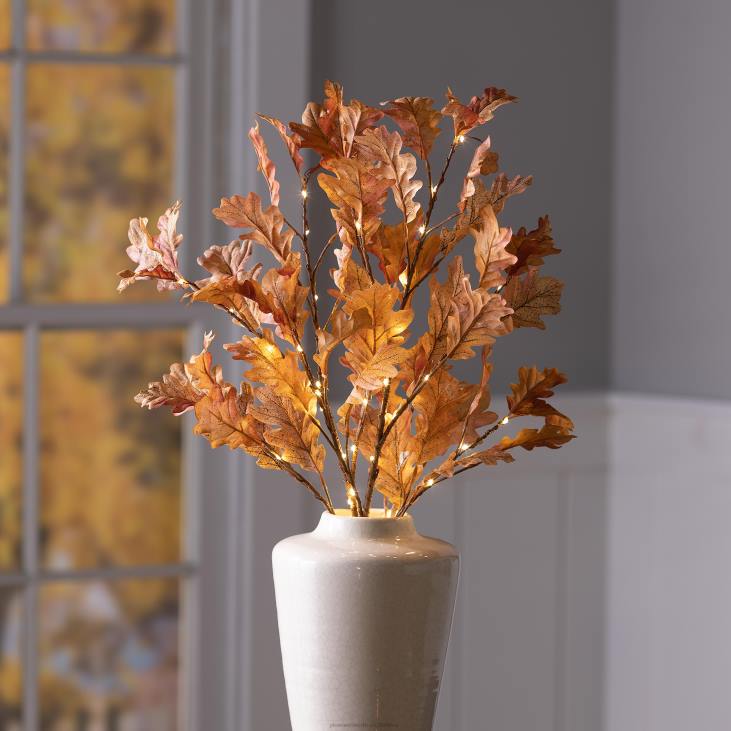 Houseware Plow & Hearth Indoor/Outdoor Lighted Rust Oak Branches, Set of 2 NFLB1564