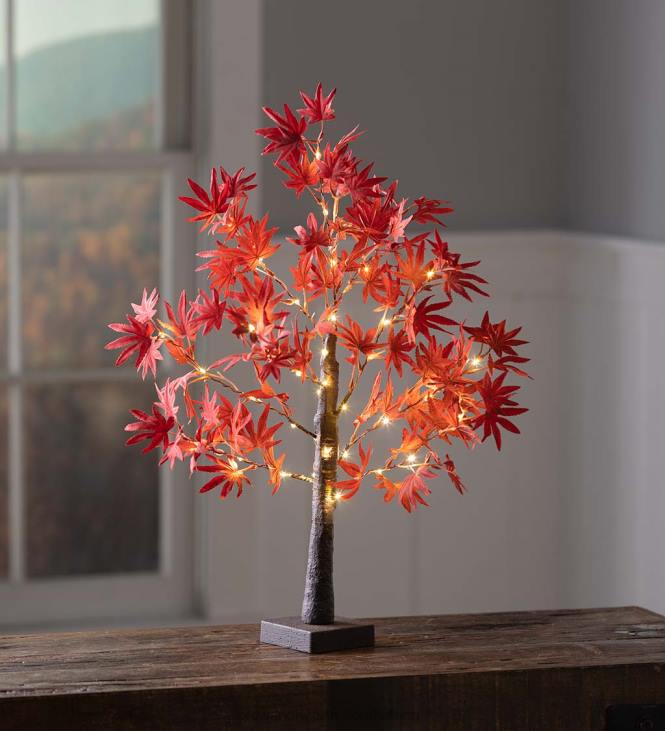 Houseware Plow & Hearth Indoor/Outdoor Lighted Tabletop Japanese Maple Tree with 40 Lights NFLB1575