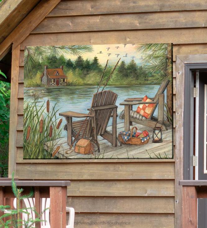 Houseware Plow & Hearth Lake Time Indoor/Outdoor Canvas Wall Art NFLB1556