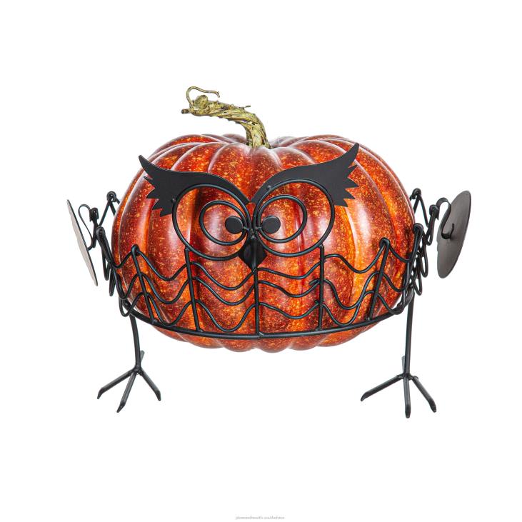 Houseware Plow & Hearth Set Of 2 Owl Pumpkin Holders NFLB1497