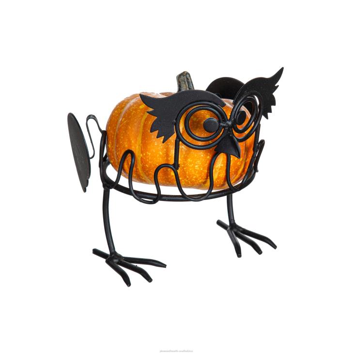 Houseware Plow & Hearth Set Of 2 Owl Pumpkin Holders NFLB1497