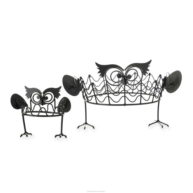 Houseware Plow & Hearth Set Of 2 Owl Pumpkin Holders NFLB1497