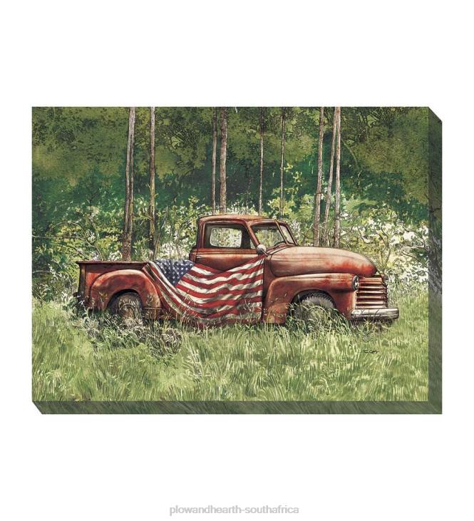 Houseware Plow & Hearth Vintage Patriot Indoor/Outdoor Canvas Wall Art NFLB1554