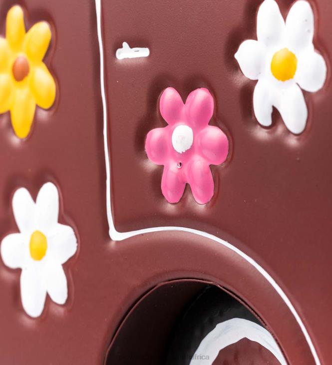 Houseware Plow & Hearth Vintage Style Flower Power Miniature Bus Garden Planter - Red NFLB1542