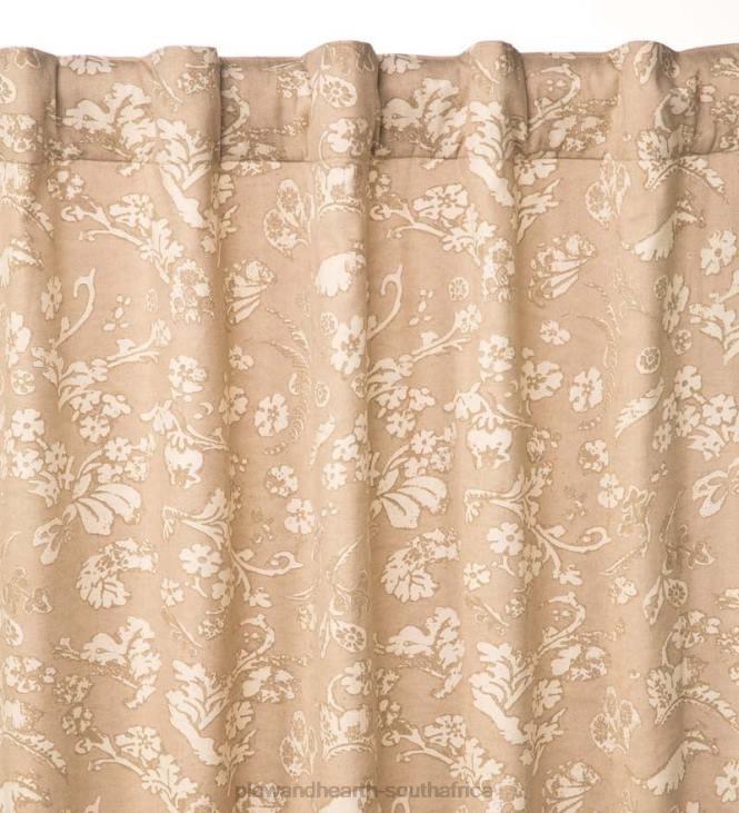 Houseware Plow & Hearth Floral Damask Rod-Pocket Homespun Insulated Curtain Panel, 42 W x 84 L - Evergreen NFLB3221