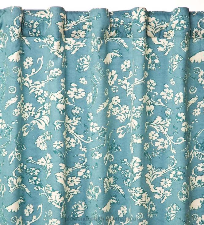 Houseware Plow & Hearth Floral Damask Rod-Pocket Homespun Insulated Curtain Panel, 42 W x 84 L - Evergreen NFLB3221