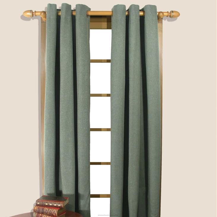 Houseware Plow & Hearth Homespun Grommet-Top Insulated Curtain, 72 L - Red NFLB3170