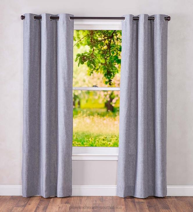 Houseware Plow & Hearth Homespun Grommet-Top Insulated Curtain, 72 L - Red NFLB3170