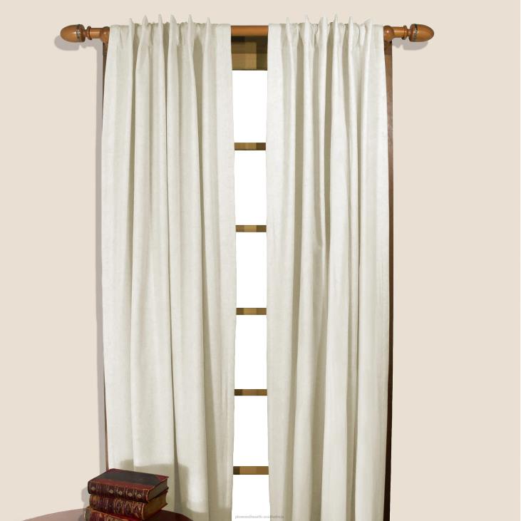 Houseware Plow & Hearth Homespun Rod-Pocket Insulated Curtain, 72 L - Denim Blue NFLB3227