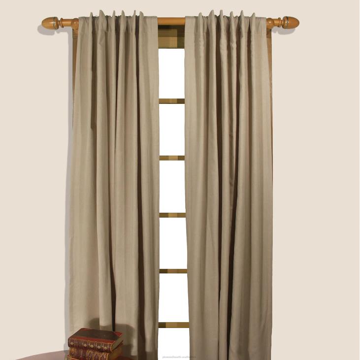 Houseware Plow & Hearth Homespun Rod-Pocket Insulated Curtain, 84 L - Red NFLB3185