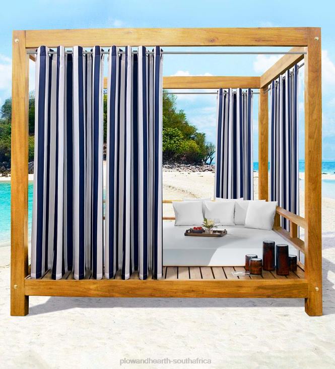 Houseware Plow & Hearth Seascape Striped Outdoor Curtains NFLB1471