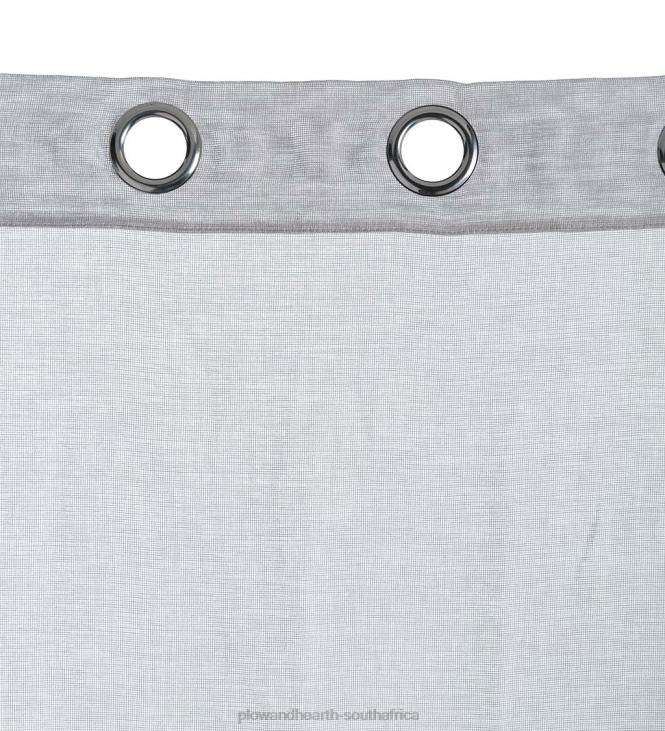 Houseware Plow & Hearth SunSpun Tab Top Outdoor Curtain, 110 W x 84 L - Gray NFLB3160