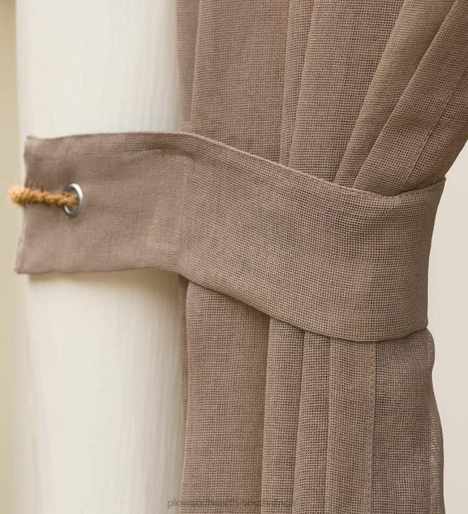 Houseware Plow & Hearth SunSpun Tab Top Outdoor Curtain, 54 W x 96 L - White NFLB3144