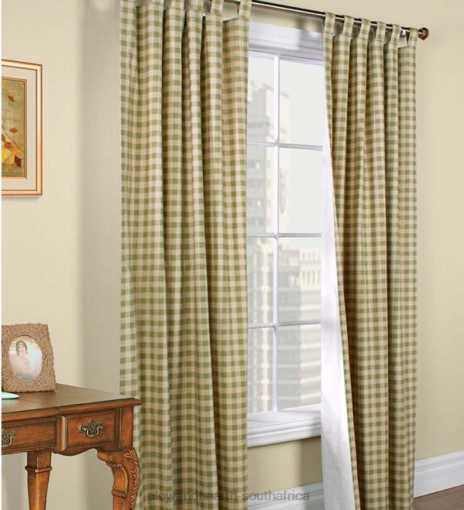 Houseware Plow & Hearth Thermalogic Check Tab-Top Double-Wide Curtain Pair, 84 L x 160 W - Black NFLB3134