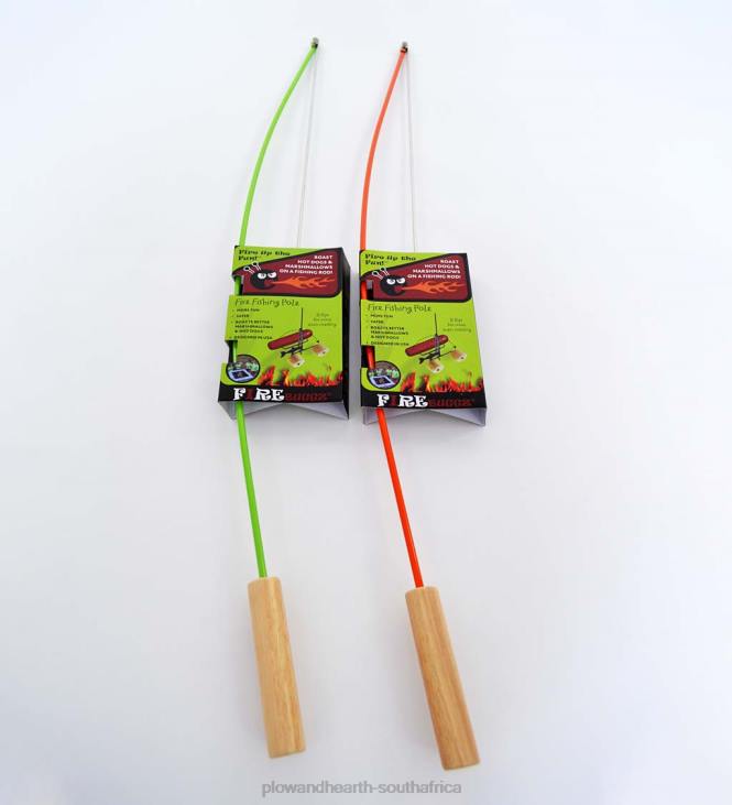 Houseware Plow & Hearth 3-Piece Campfire Cooking Fishing Rod Roasters with Camo Bag Set - Camo NFLB1629