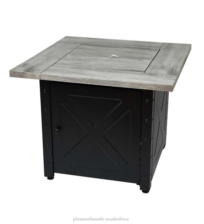Houseware Plow & Hearth Barnesdale Outdoor LP Gas Fire Pit with Printed Resin Mantel, 30NFLB1619