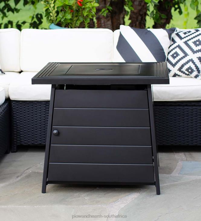 Houseware Plow & Hearth Cason Outdoor LP Gas Fire Pit with Steel Mantel, 28NFLB1628
