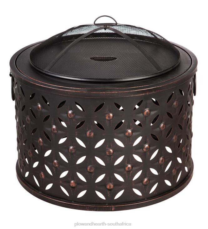 Houseware Plow & Hearth Cylinder Lattice Fire Pit NFLB1616