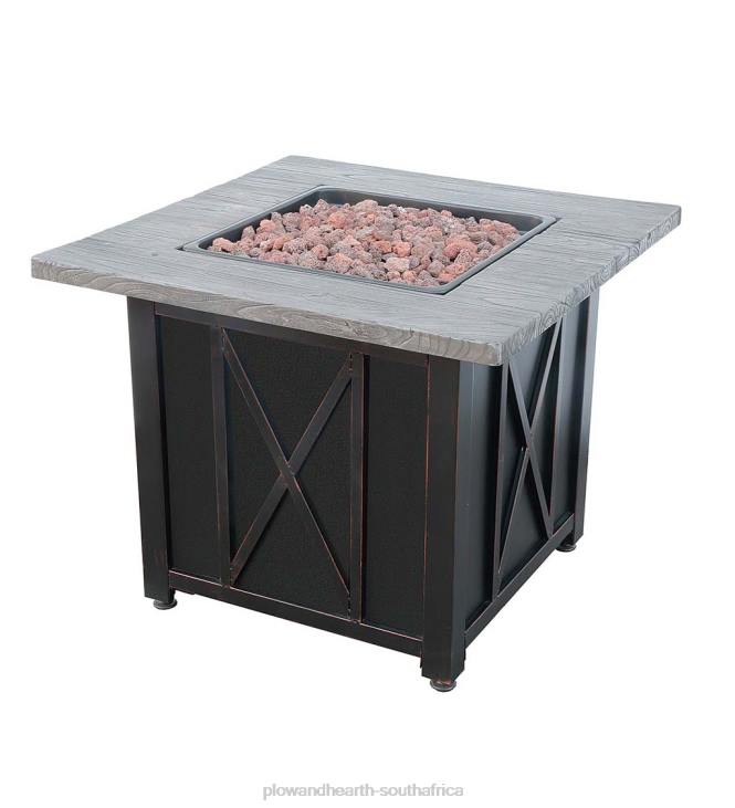 Houseware Plow & Hearth Delwood Outdoor Propane Gas Fire Pit with Resin Mantel NFLB1607