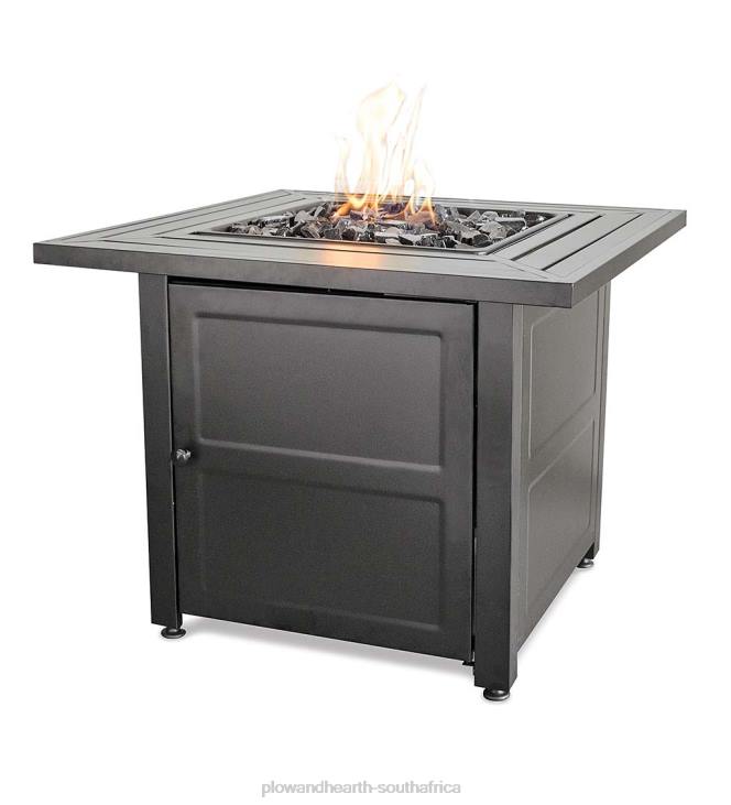 Houseware Plow & Hearth Gilbert Outdoor LP Gas Fire Pit with Steel Mantel NFLB1625