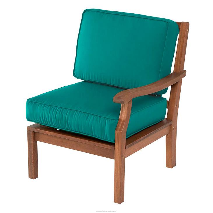 Houseware Plow & Hearth Claremont Sectional Chair with Left Arm with Cushions - Midnight Navy NFLB3218