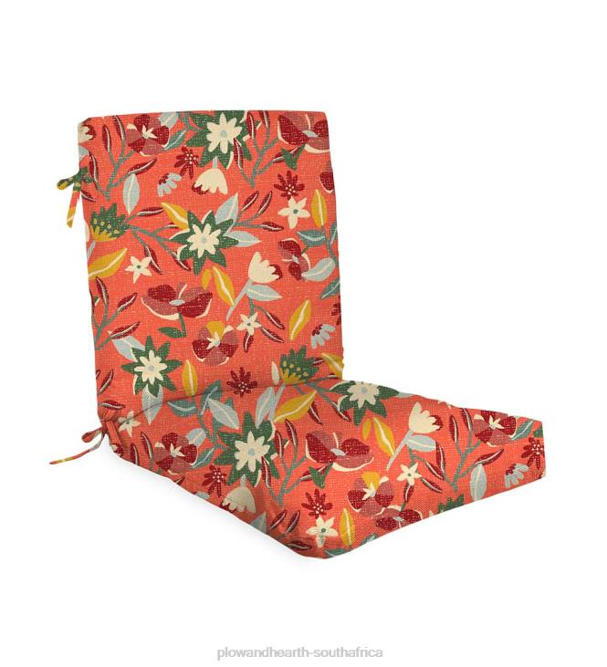 Houseware Plow & Hearth Classic Club Chair Cushion with Ties, 22x 44x 4- Palermo Stripe NFLB3139