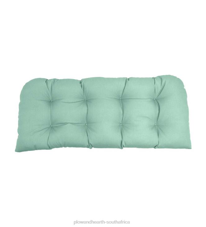 Houseware Plow & Hearth Classic Rounded Swing/Bench Cushion, 41 3/4x 18 3/4x 3- Tranquil Blue NFLB3128