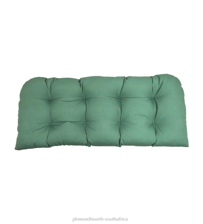 Houseware Plow & Hearth Classic Rounded Swing/Bench Cushion, 41 3/4x 18 3/4x 3- Tranquil Blue NFLB3128