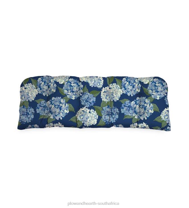 Houseware Plow & Hearth Classic Rounded Swing/Bench Cushion, 41 3/4x 18 3/4x 3- Tranquil Blue NFLB3128