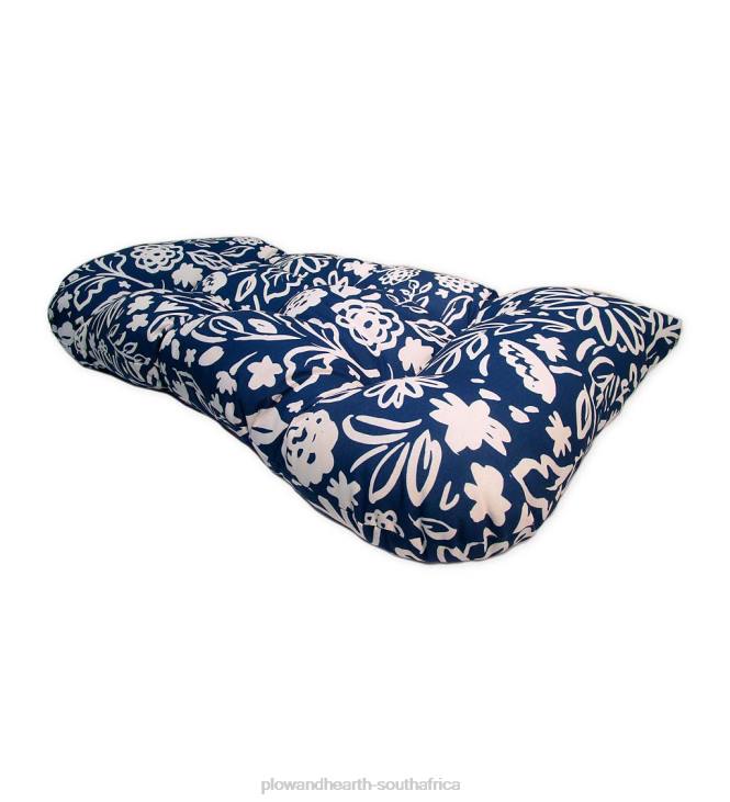Houseware Plow & Hearth Classic Rounded Swing/Bench Cushion, 41 3/4x 18 3/4x 3- Tranquil Blue NFLB3128