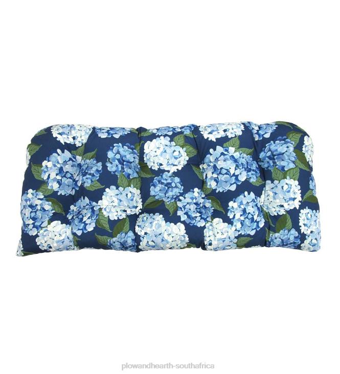 Houseware Plow & Hearth Classic Rounded Swing/Bench Cushion, 41 3/4x 18 3/4x 3- Tranquil Blue NFLB3128