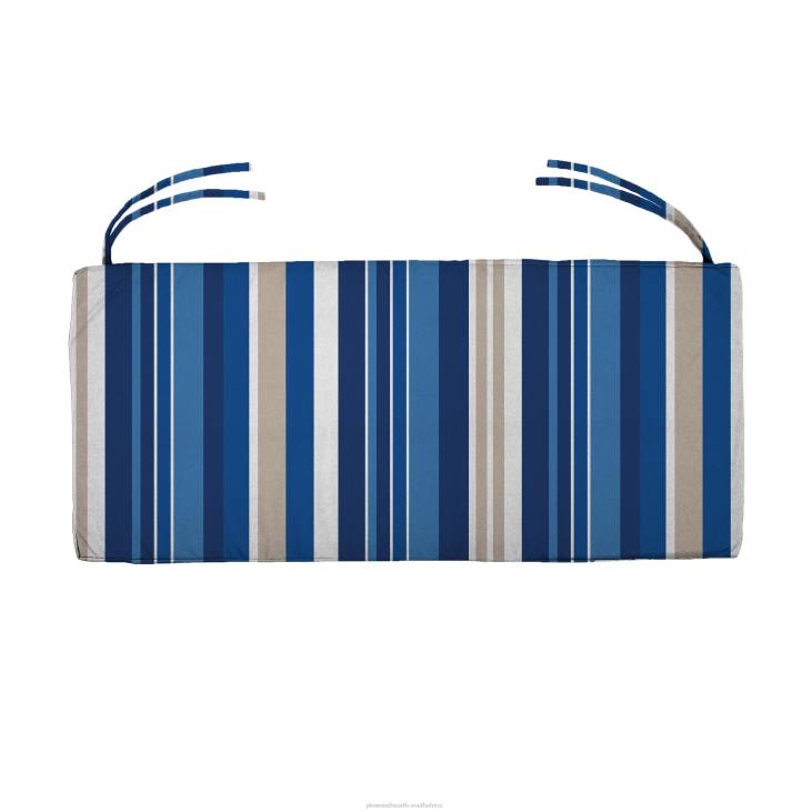 Houseware Plow & Hearth Classic Swing/Bench Cushion with Ties, 59x 16x 3- Blue Sky Hydrangea NFLB1200