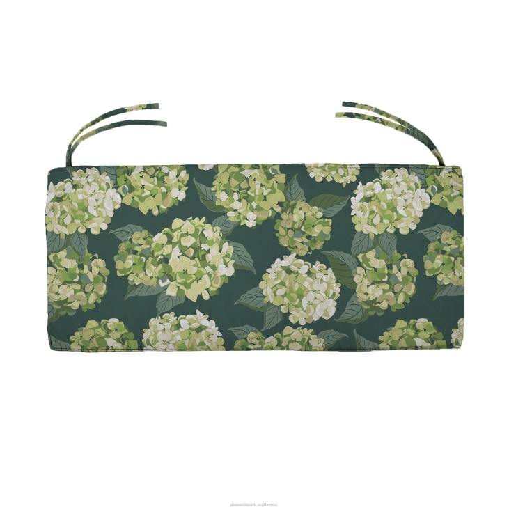 Houseware Plow & Hearth Classic Swing/Bench Cushion with Ties, 59x 16x 3- Blue Sky Hydrangea NFLB1200