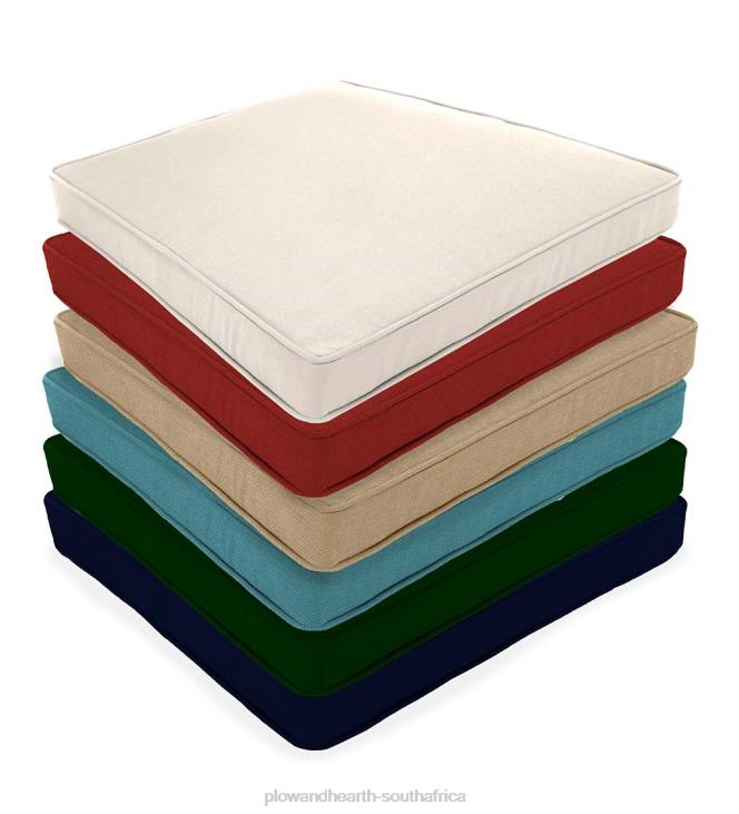 Houseware Plow & Hearth Deluxe Polyester Chair/Rocker Seat Cushion, Prospect Hill - Barn Red NFLB1203