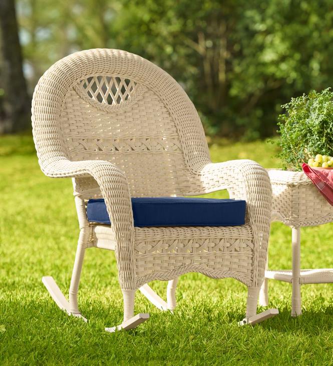 Houseware Plow & Hearth Deluxe Polyester Chair/Rocker Seat Cushion, Prospect Hill - Barn Red NFLB1203