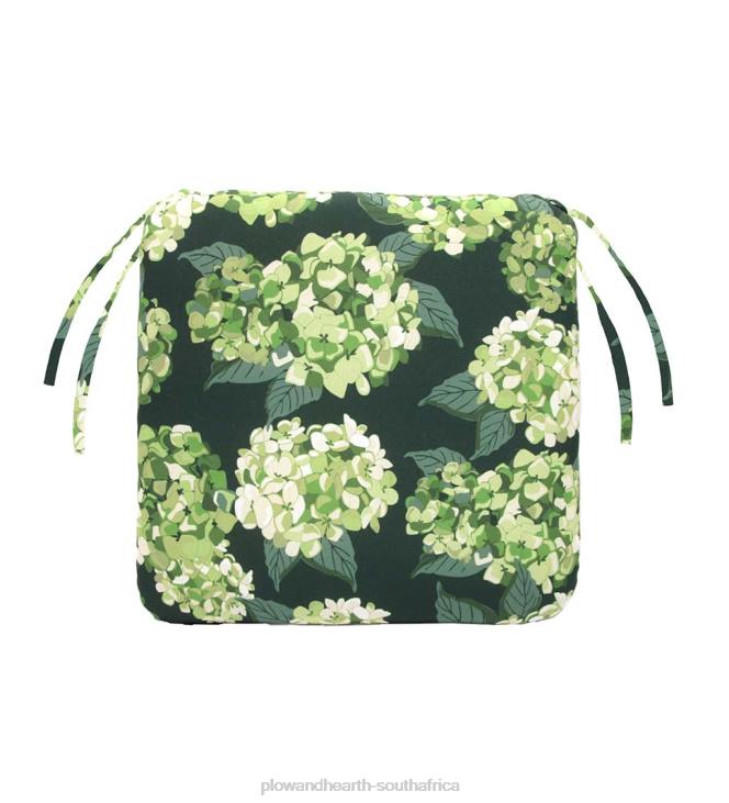 Houseware Plow & Hearth Polyester Classic Chair Cushion With Ties, 19 1/2x 19x 3- Floral Sketch Blush NFLB1194
