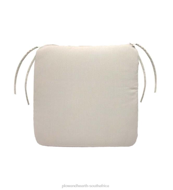 Houseware Plow & Hearth Polyester Classic Chair Cushion With Ties, 19 1/2x 19x 3- Floral Sketch Blush NFLB1194