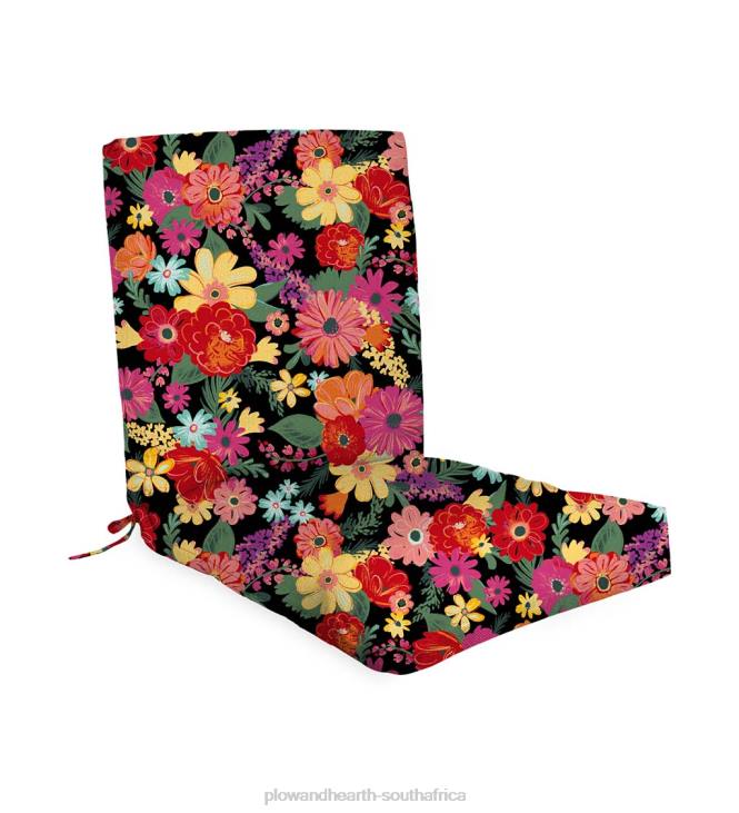 Houseware Plow & Hearth Polyester Classic Chair Cushions, Hinged Design With Ties NFLB3210