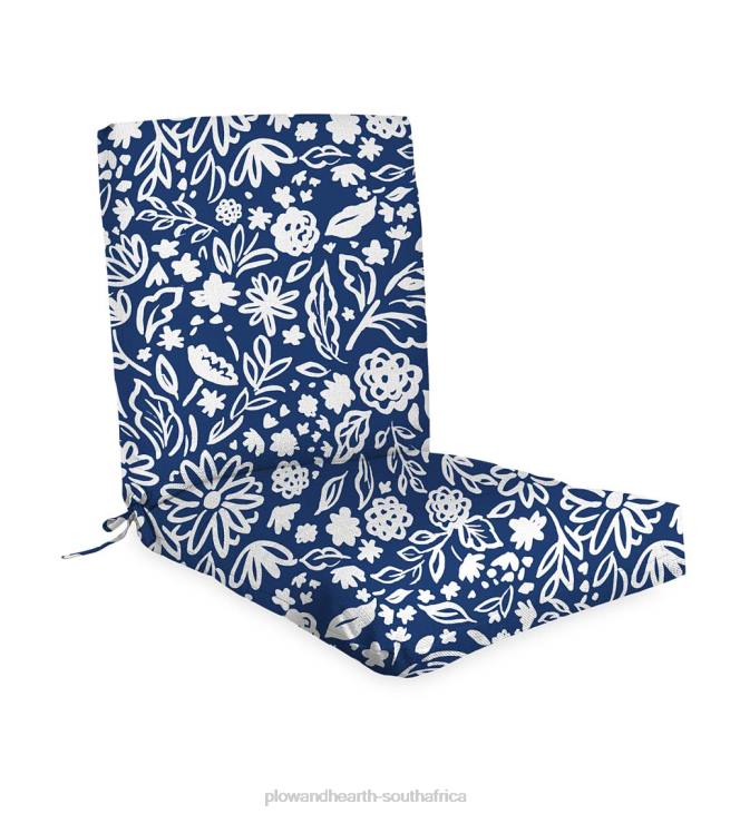 Houseware Plow & Hearth Polyester Classic Chair Cushions, Hinged Design With Ties NFLB3210