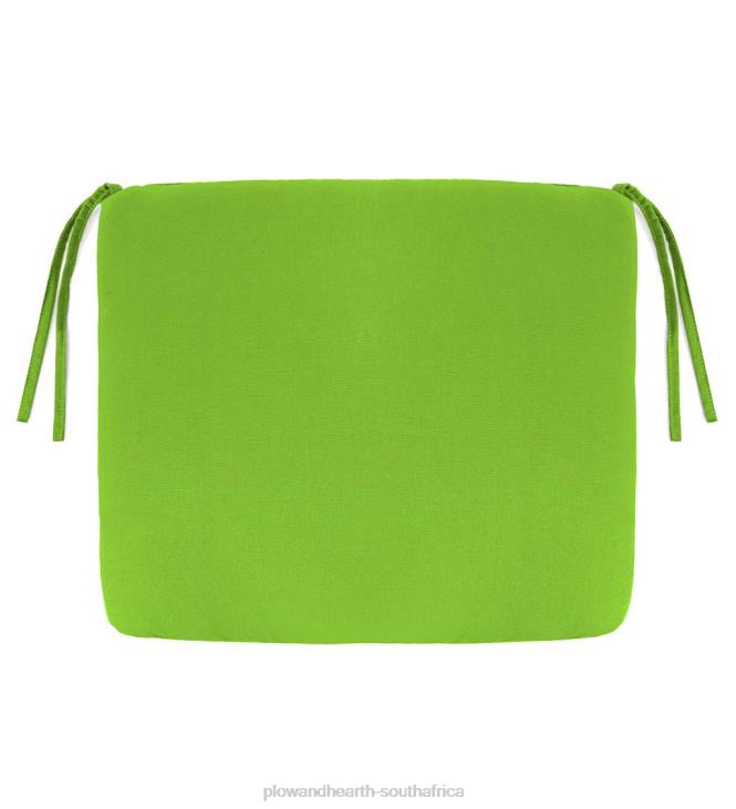 Houseware Plow & Hearth Polyester Classic Chair Cushions With Ties, 19 3/4 x 17 1/2 x 3- Forest Hydrangea NFLB3244
