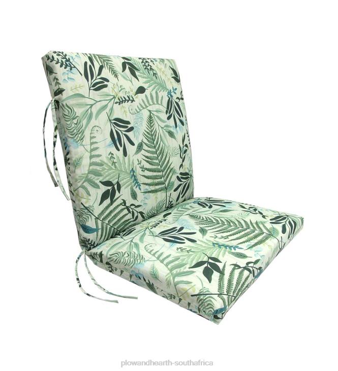 Houseware Plow & Hearth Polyester Classic Large Club Chair Cushion With Ties, 44x 22with hinge 22from bottom - Forest Green NFLB1202