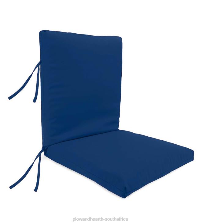 Houseware Plow & Hearth Polyester Classic Large Club Chair Cushion With Ties, 44x 22with hinge 22from bottom - Forest Green NFLB1202