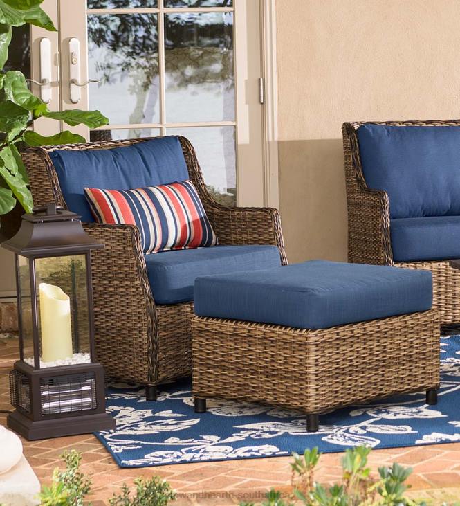 Houseware Plow & Hearth Replacement Cushion for Claremont Furniture Ottoman - Forest Green NFLB1208