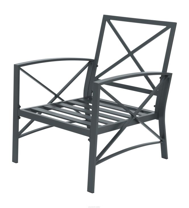 Houseware Plow & Hearth Arlington Cast Aluminum Outdoor Patio Seating with Cushions, 4-Piece Set NFLB1140