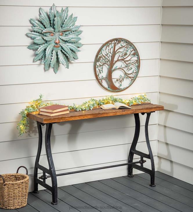 Houseware Plow & Hearth Birmingham Console Table in Reclaimed Wood and Metal NFLB1109