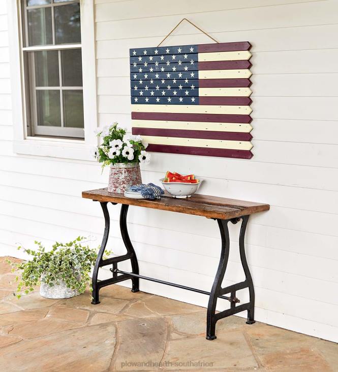 Houseware Plow & Hearth Birmingham Console Table in Reclaimed Wood and Metal NFLB1109