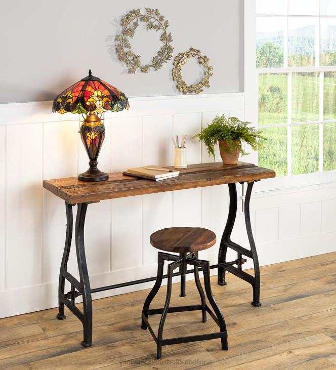 Houseware Plow & Hearth Birmingham Console Table in Reclaimed Wood and Metal NFLB1109