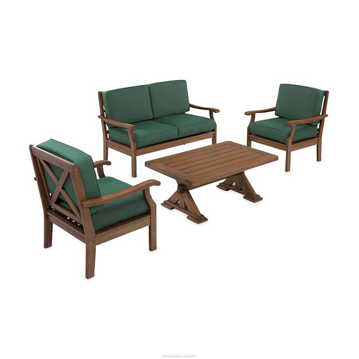 Houseware Plow & Hearth Claremont Deep Seating Love Seat Set with Cushions - Midnight Navy NFLB1127